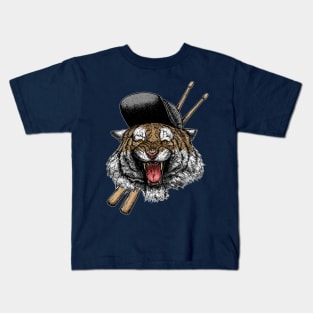 Tiger Drummer Kids T-Shirt